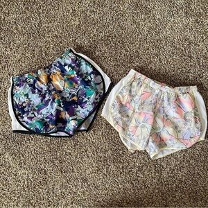 Nike | Girl's Dri-Fit Bundle of Two Shorts Size Large Multicolor Floral